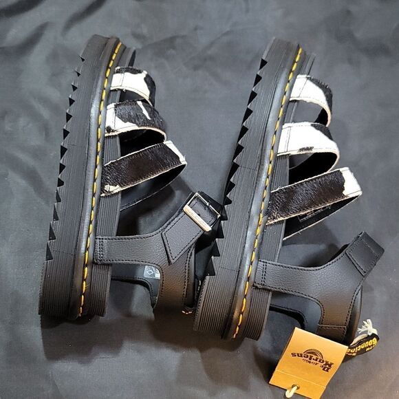 BRAN NEW DR.MARTENS BLAIR GENUINE CALF HAIR  WOMEN SANDAL - Picture 7 of 16
